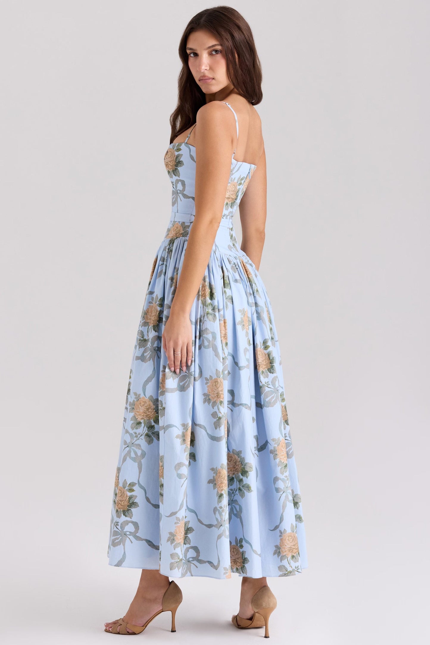 CorsetShape™ Floral Midi Dress