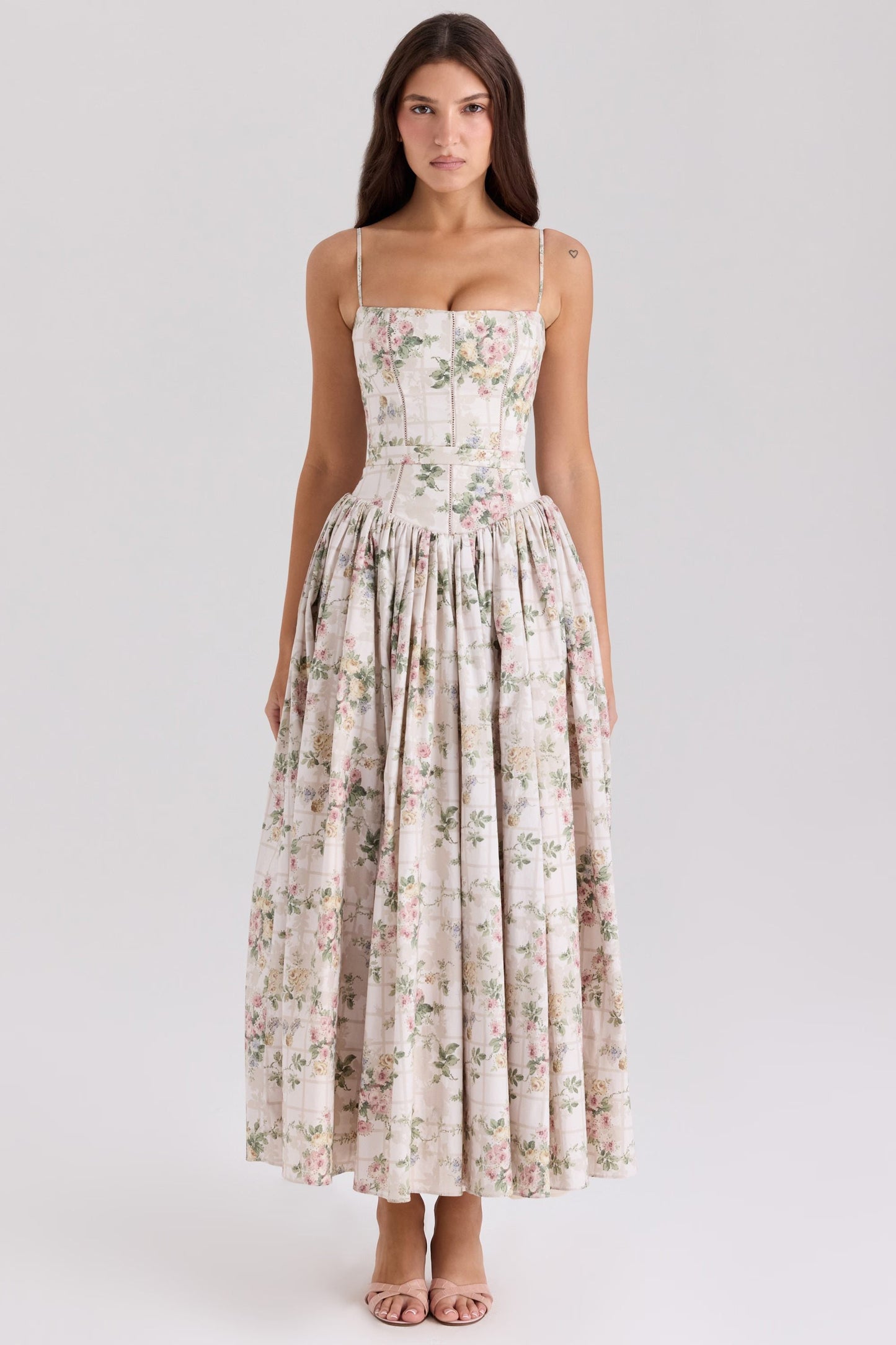 CorsetShape™ Floral Midi Dress