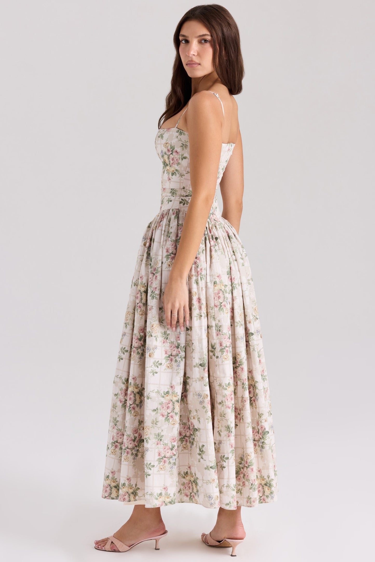 CorsetShape™ Floral Midi Dress