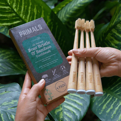 ZeroPlastic™ Bamboo Toothbrush Set