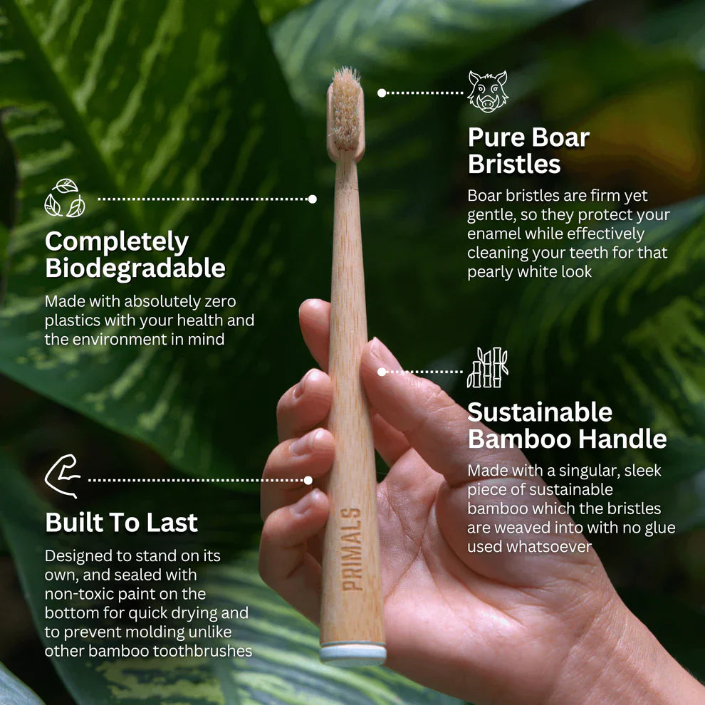 ZeroPlastic™ Bamboo Toothbrush Set