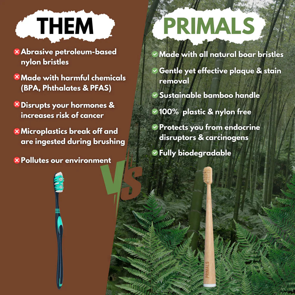 ZeroPlastic™ Bamboo Toothbrush Set