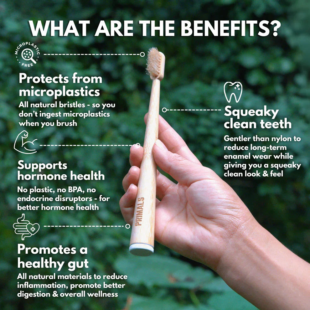 ZeroPlastic™ Bamboo Toothbrush Set