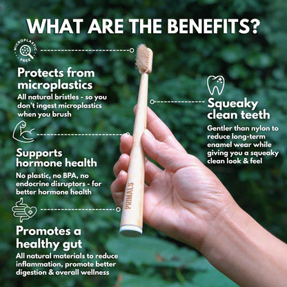 ZeroPlastic™ Bamboo Toothbrush Set