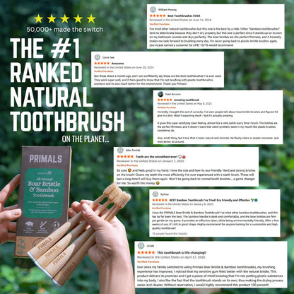 ZeroPlastic™ Bamboo Toothbrush Set