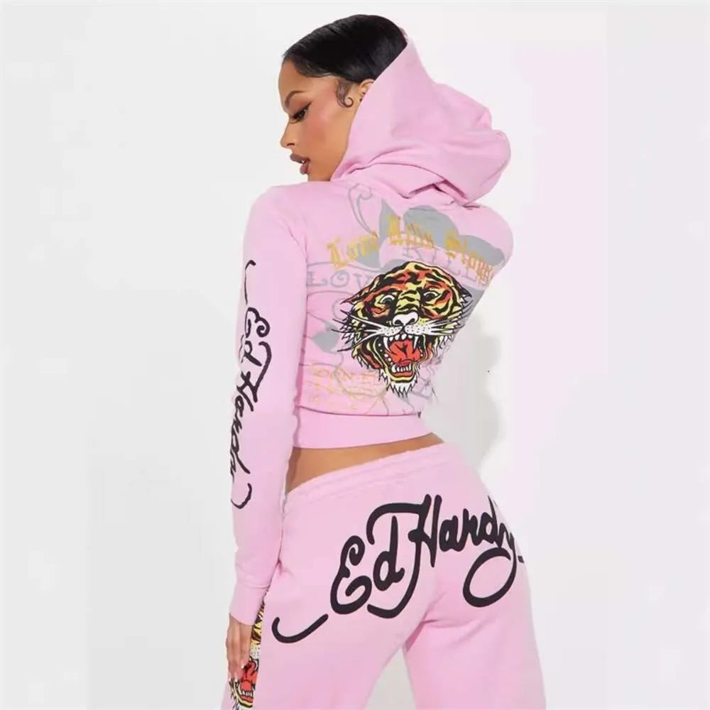 Y2K Retro Vibe Hoodie Set